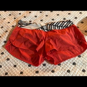 Lululemon love red speed shorts EUC
